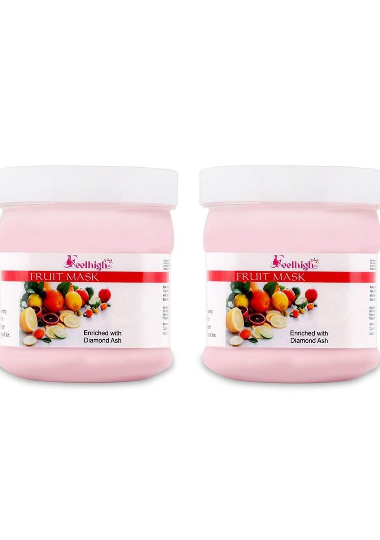 Feelhigh Set Of 2 Mix Fruit Natural Skin Brightening Mask With Orange Peel 500Ml Each