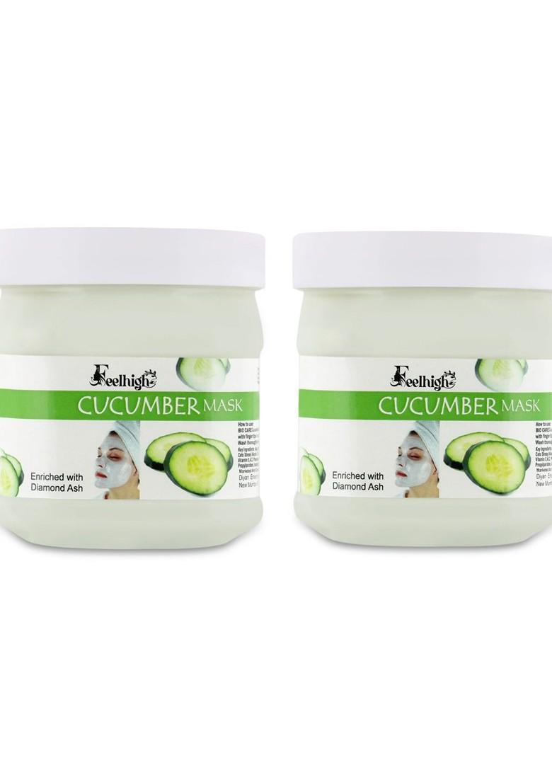 Feelhigh Set Of 2 Skin Glowing Cucumber Face Masks 500Ml Each