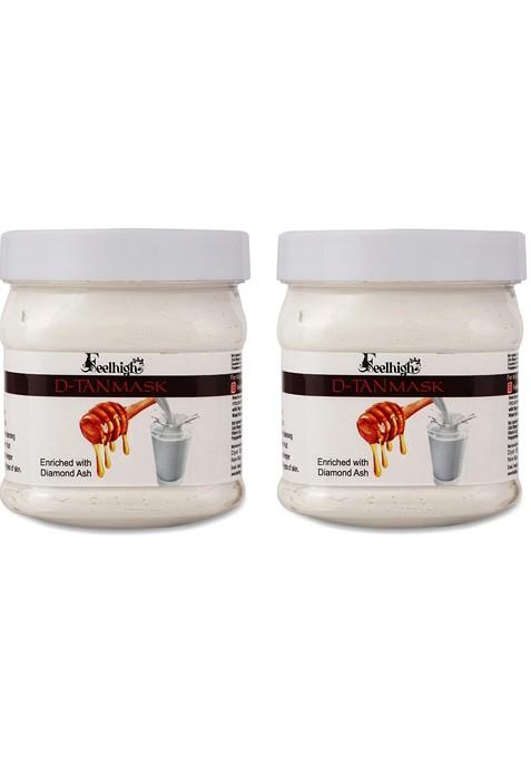 Feelhigh Set Of 2 De Tan Face Masks With Milk Honey Extract 500 Ml Each