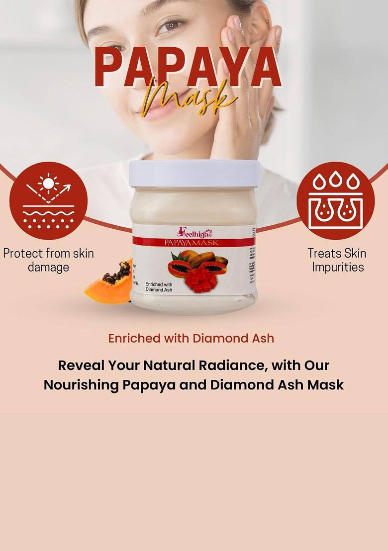 Feelhigh Set Of 2 Papaya Natural Skin Brightening Mask 500 Ml Each