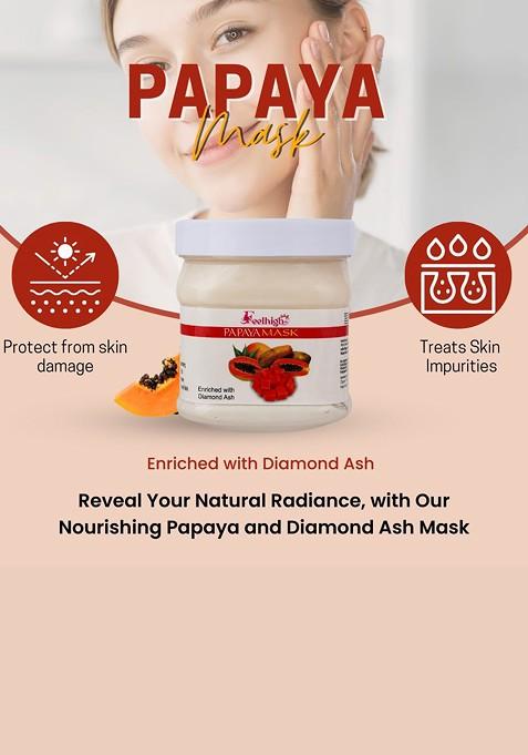 Feelhigh Set Of 2 Papaya Natural Skin Brightening Mask 500 Ml Each
