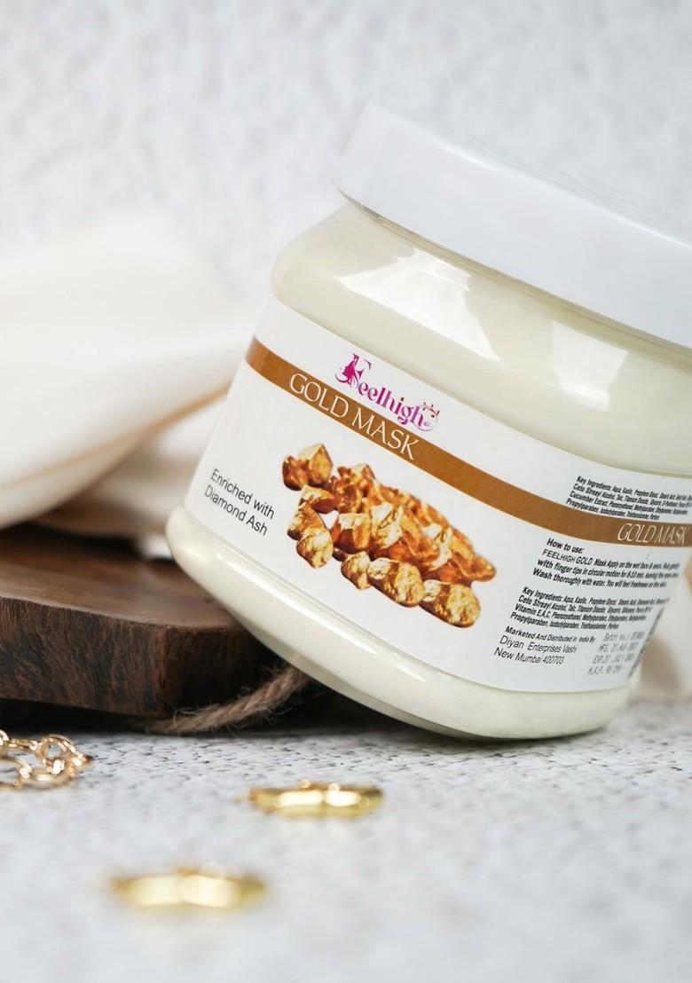 Feelhigh Set Of 2 Skin Brightening Gold Face Masks 500 Ml Each