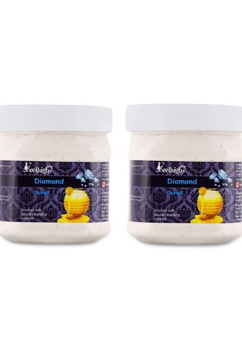 Feelhigh Set Of 2 Diamond Scrub With Natural Cleansing Exfoliant 500 Ml Each