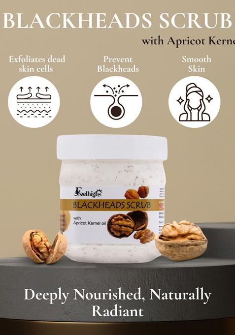 Feelhigh Set Of 2 Blackheads Scrub With Apricot Kernel Oil For Face Body 500 Ml Each