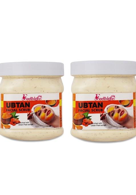 Feelhigh Set Of 2 Ubtan Scrub With Peel Extract For Face Body 500 Ml Each
