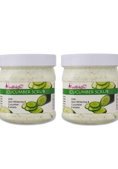 Feelhigh Set Of 2 Cucumber Scrub With Extract For Face Body 500 Ml Each