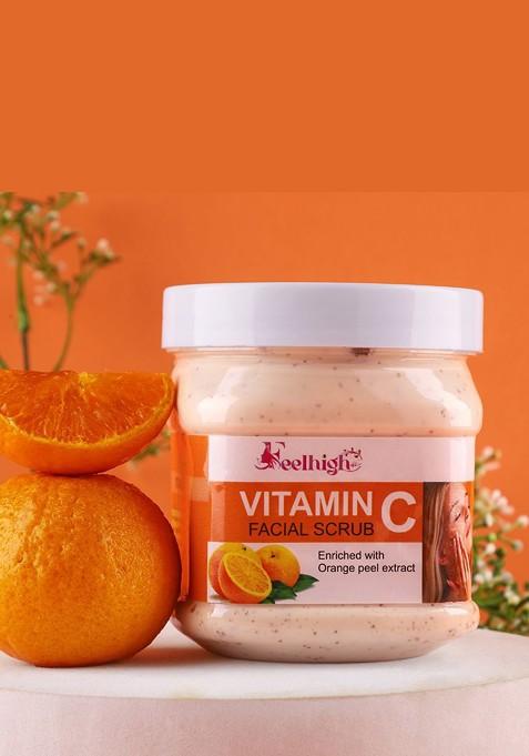 Feelhigh Set Of 2 Vitamin C Facial Scrub With Orange Peel Extract 500 Ml Each