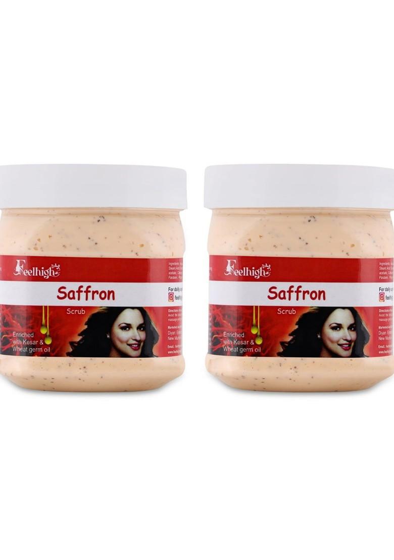 Feelhigh Set Of 2 Saffron Scrub With Wheat Germ Oil 500 Ml Each