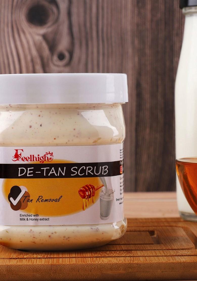 Feelhigh Set Of 2 De Tan Scrub Strawberry For Face Body Exfoliators 500 Ml Each