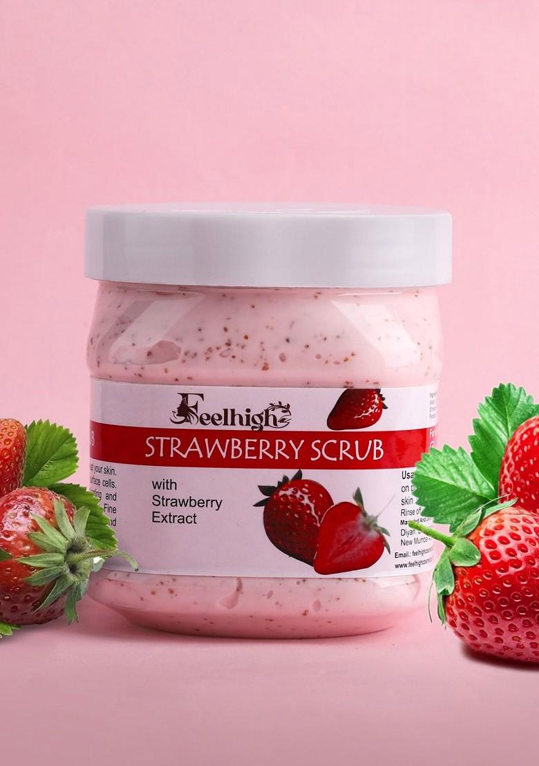 Feelhigh Set Of 2 De Tan Scrub Strawberry For Face Body Exfoliators 500 Ml Each