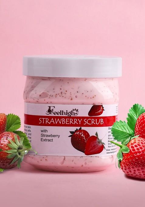 Feelhigh Set Of 2 De Tan Scrub Strawberry For Face Body Exfoliators 500 Ml Each