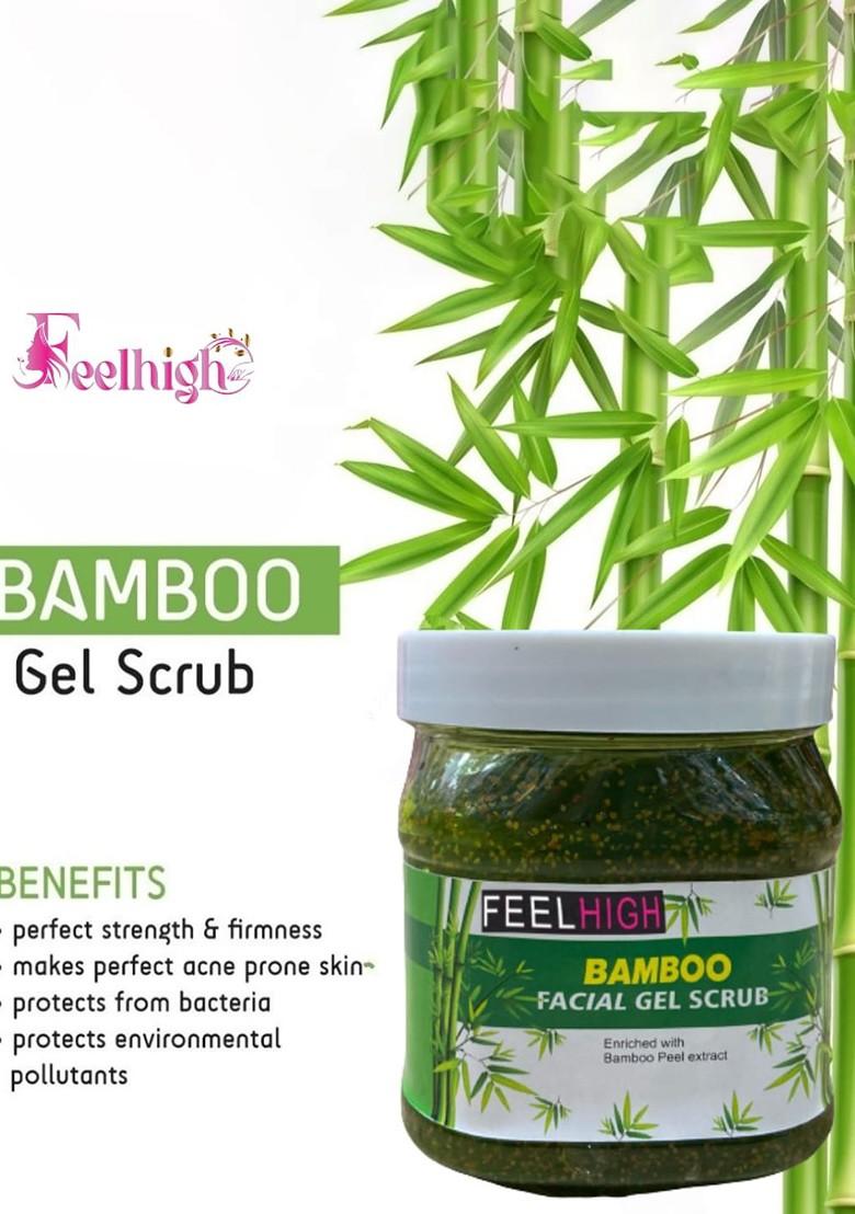 Feelhigh Set Of Papaya Bamboo Scrub For Face Body 500 Ml Each