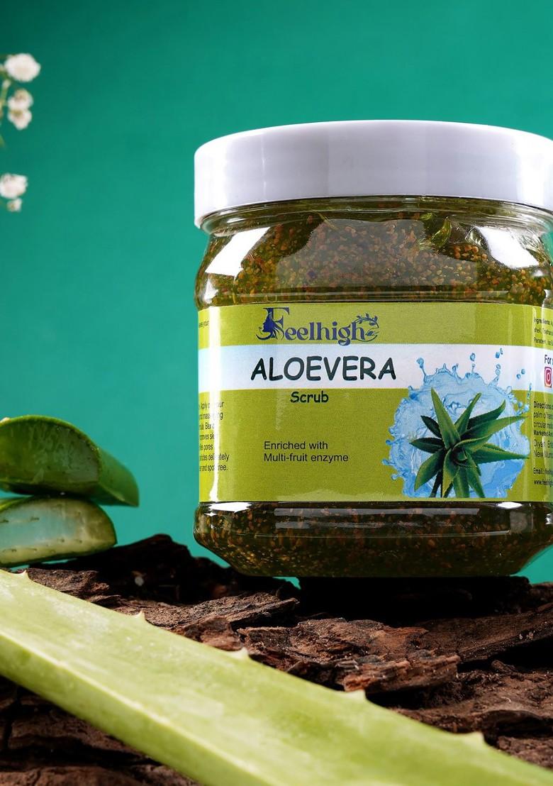 Feelhigh Set Of De Tan Aloe Vera Scrub For Face Body 500 Ml Each