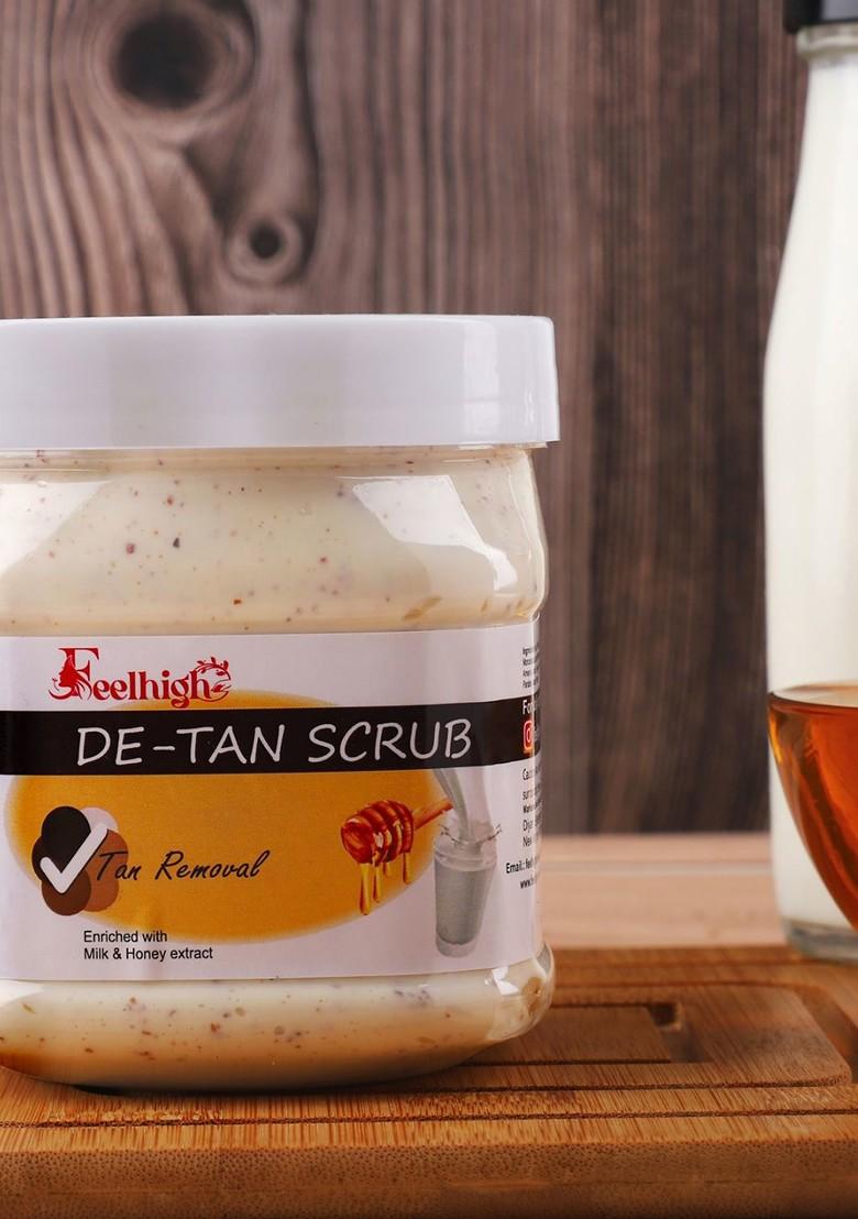 Feelhigh Set Of De Tan Saffron Scrub For Face Body 500 Ml Each