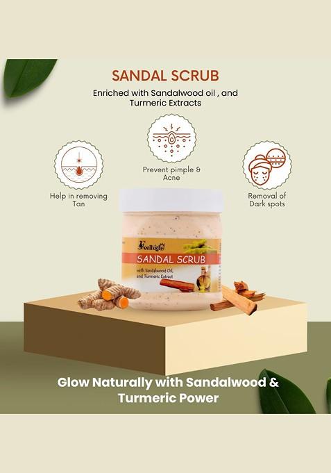 Feelhigh Set Of Papaya Sandal Scrub For Face Body 500 Ml Each