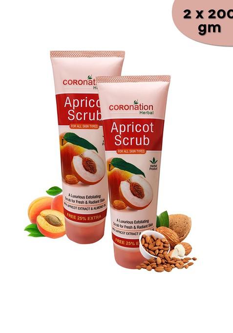 Coronation Herbal Set Of 2 Apricot Face Scrub 200 G Each