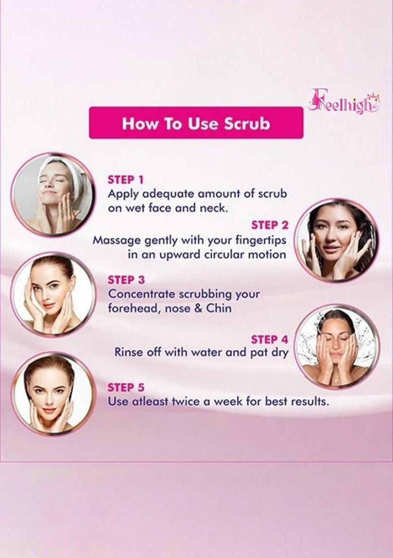 Feelhigh Ice Blue Facial Scrub With Peel Extract 500 Ml