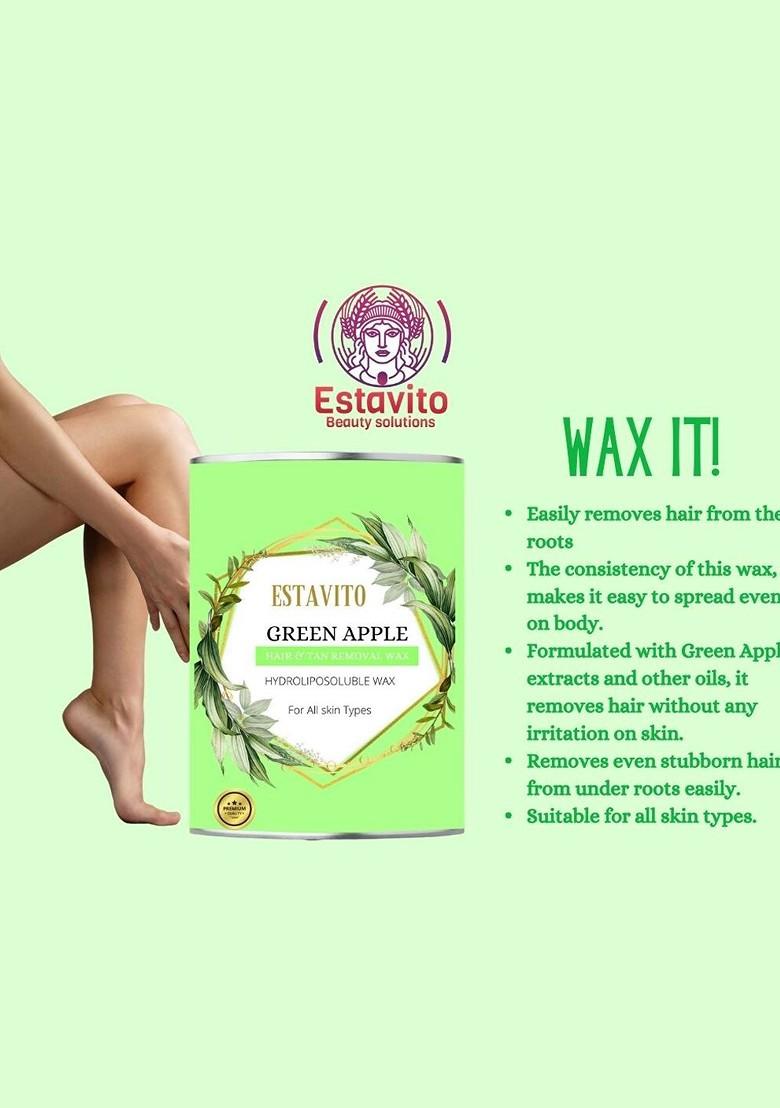 Estavito Green Apple Hair Tan Removal Wax 780Ml