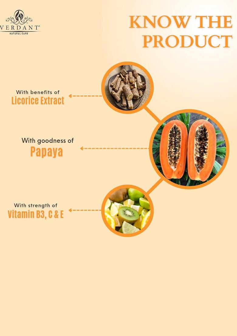 Verdant Natural Care Papaya Multi Vitamin Face Scrub With Licorice Extract 100Ml