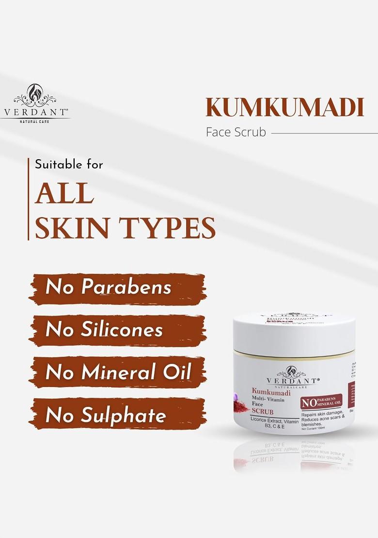 Verdant Natural Care Kumkumadi Multi Vitamin Face Scrub With Licorice Extract 100 Ml