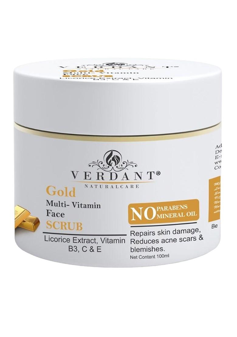 Verdant Natural Care Gold Multi Vitamin Face Scrub With Licorice Extract 100 Ml