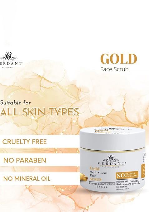 Verdant Natural Care Gold Multi Vitamin Face Scrub With Licorice Extract 100 Ml
