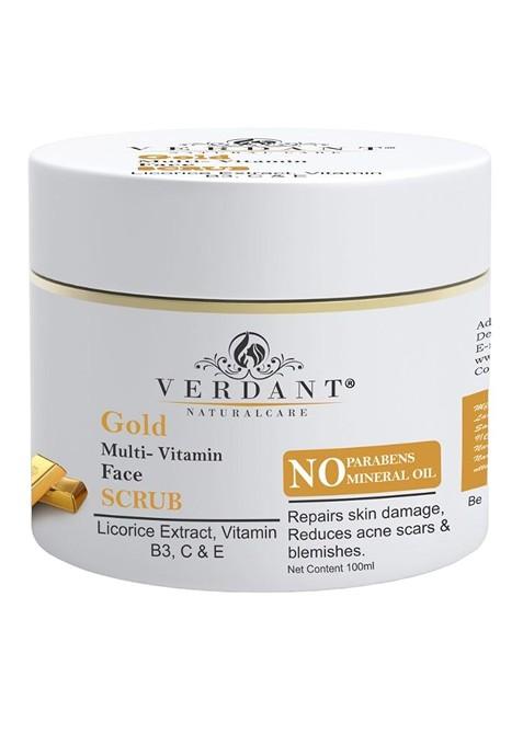 Verdant Natural Care Gold Multi Vitamin Face Scrub With Licorice Extract 100 Ml
