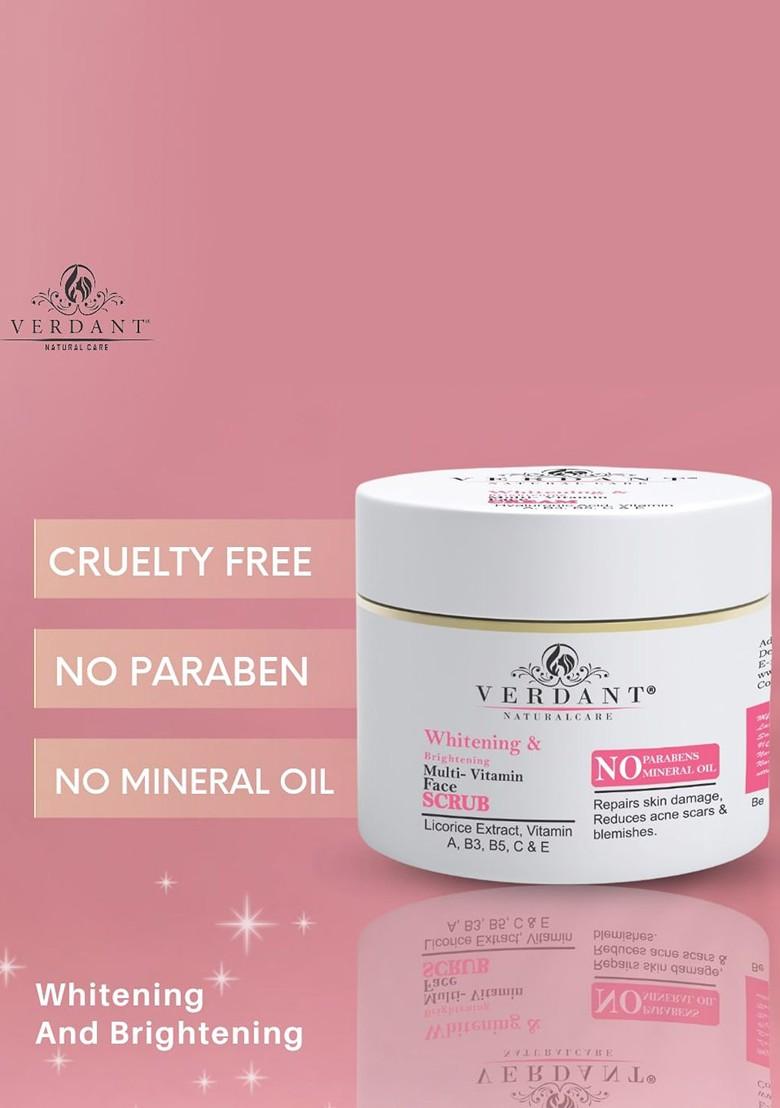 Verdant Natural Care Whitening Brightening Multi Vitamin Face Scrub 100 Ml