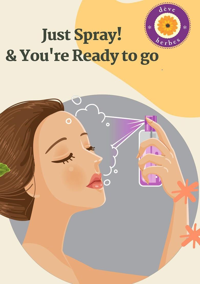 Deve Herbes Natural Therapeutic Grade Pure Rose Water Hydrosol Toner 100 Ml