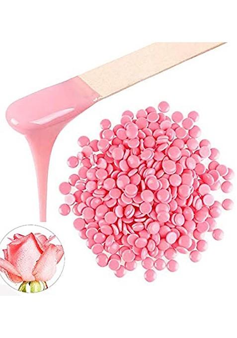 Kuraiy Strawberry Hard Hot Wax Beans For Body Hair Removal With Steel Spatula 150 G