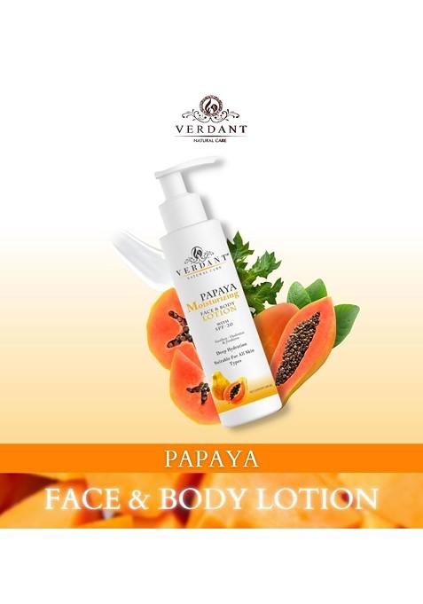 Verdant Natural Care Papaya Moisturizing Face Body Lotion With Spf 20 200 Ml