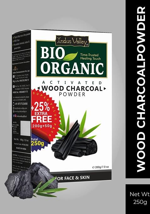 Indus Valley Bio Organic Pure Charcoal Face Pack Powder 250 G