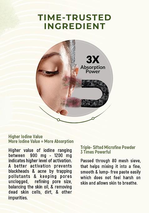 Indus Valley Bio Organic Pure Charcoal Face Pack Powder 250 G