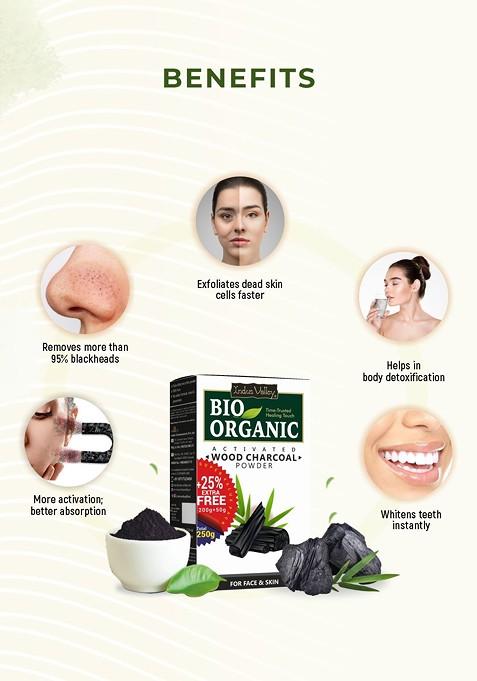 Indus Valley Bio Organic Pure Charcoal Face Pack Powder 250 G