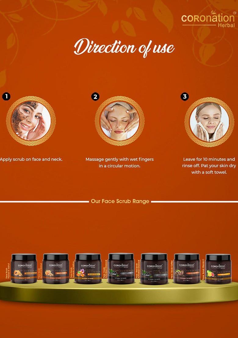 Coronation Herbal Papaya Walnut Face Scrub Removes Blackheads Dead Skin 100G