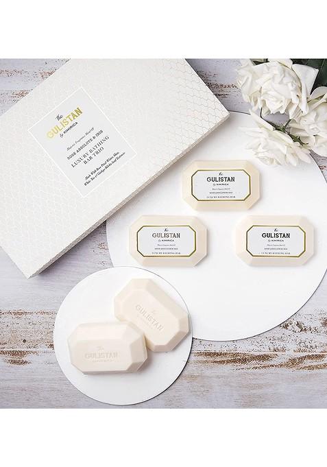 Kimirica The Gulistan Rose Absolute Iris Bathing Soap Bar Trio Luxury Gift Set 85G Each
