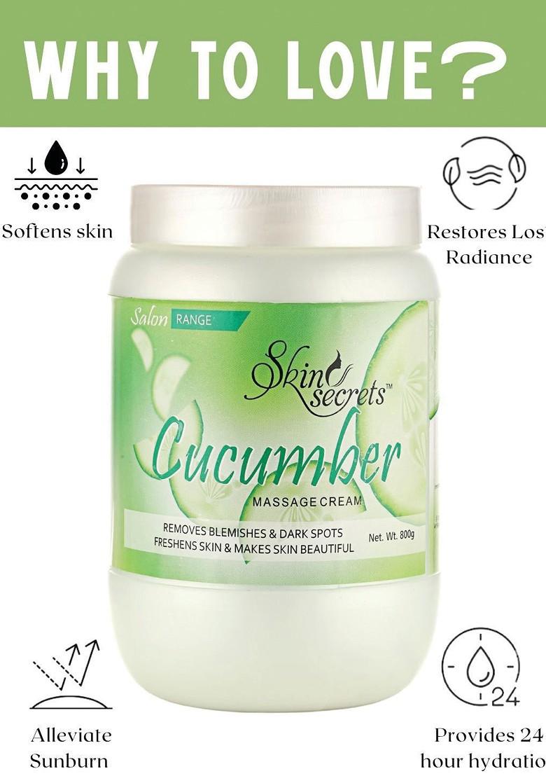 Skin Secrets Cruelty Free Cucumber Massage Cream To Remove Blemishes Dark Spots 800 G