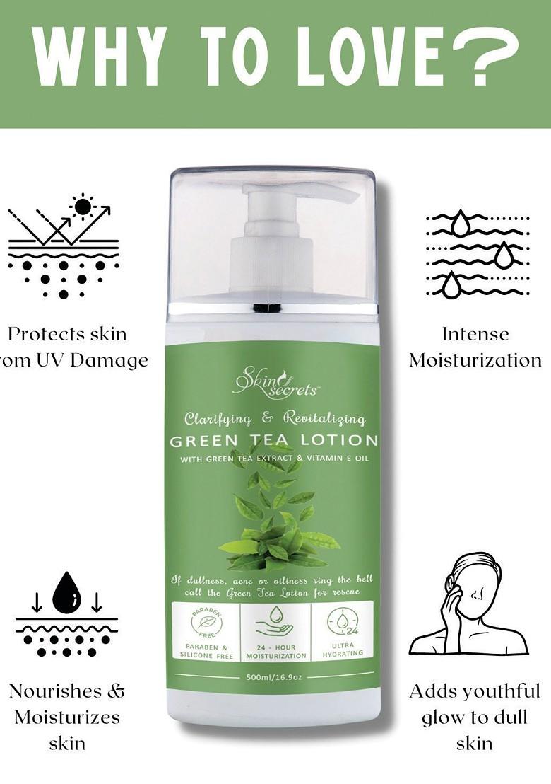 Skin Secrets Clarifying Revitalizing Green Tea Body Lotion With Vitamin E Oil 500 Ml