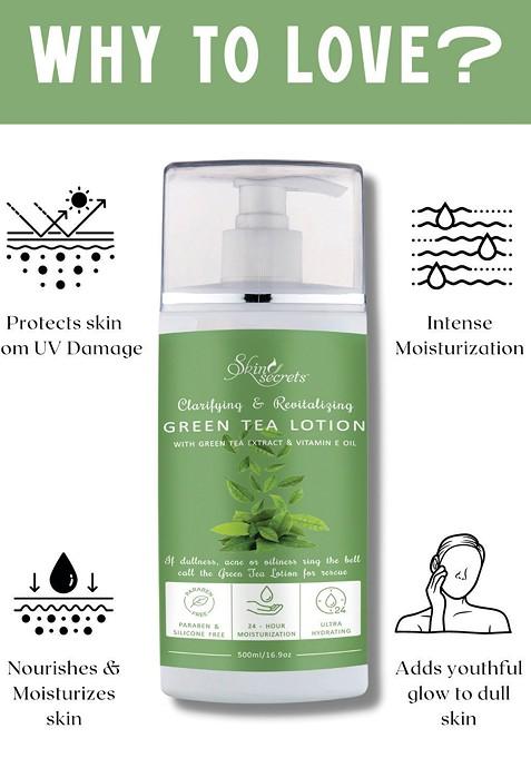 Skin Secrets Clarifying Revitalizing Green Tea Body Lotion With Vitamin E Oil 500 Ml