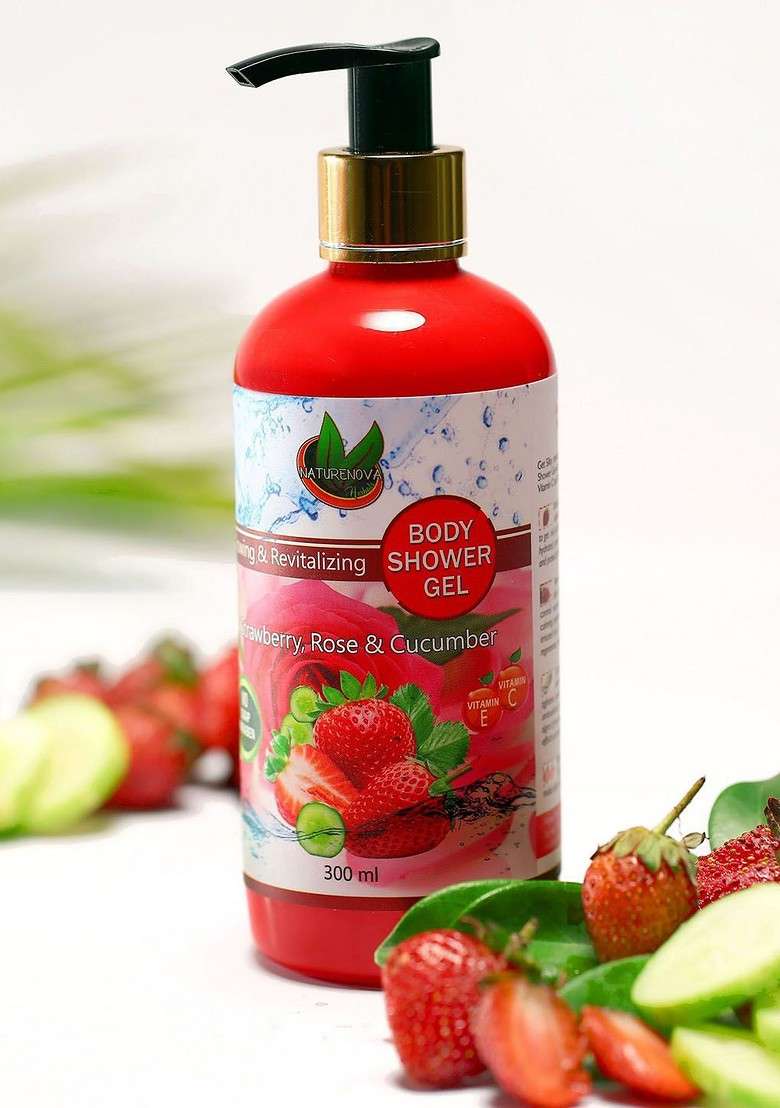 Naturenova Herbals Set Of Shower Gel Scrub Body Oil Lotion - Indya