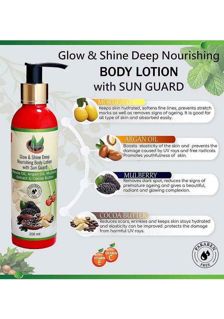 Naturenova Herbals Set Of Scrub Gel Body Oil Lotion - Indya
