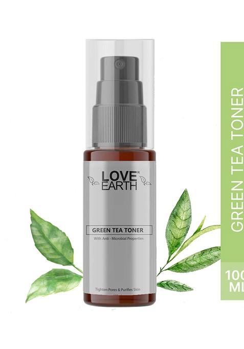 Love Earth Green Tea Toner With Castor Oil Grape Seed 100 Ml