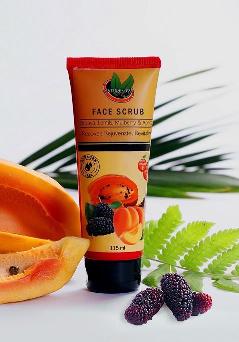 Naturenova Herbals Unisex Face Scrub Recover Rejuvenate Revitalize 115 Ml
