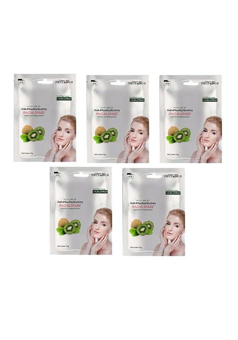 Mondsub Set Of 5 Kiwi Fruit Face Sheet Mask