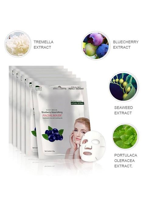 Mondsub Set Of 4 Blueberry Fruit Face Sheet Mask