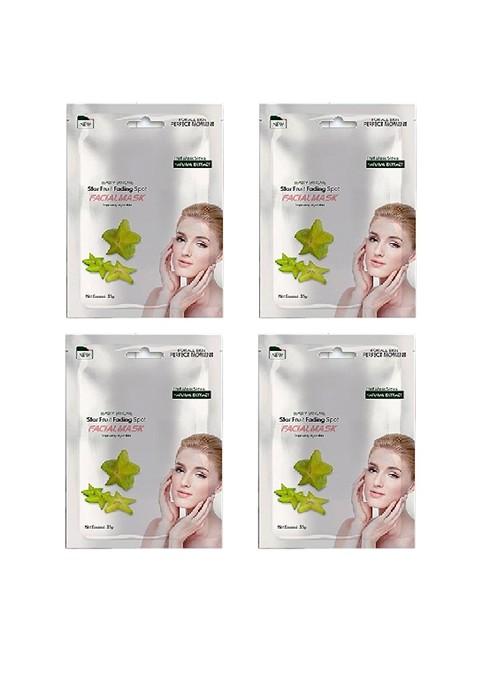 Mondsub Set Of 4 Star Fruit Face Sheet Mask 25 Gm