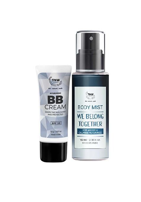 Tnw The Natural Wash Set Of We Belong Together Body Mist 100Ml Bb Cream Medium 30G