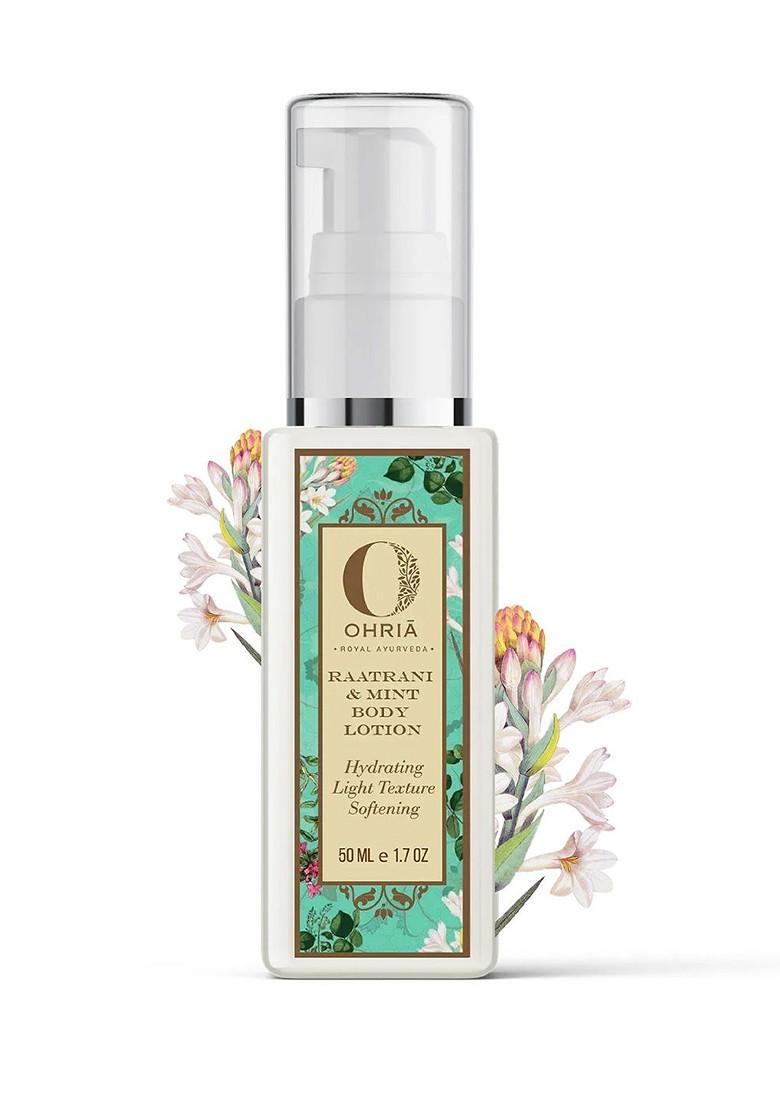 Ohria Ayurveda Raatrani Mint Moisturizing Body Lotion For Hydrating Softening 50 Ml