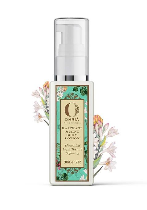 Ohria Ayurveda Raatrani Mint Moisturizing Body Lotion For Hydrating Softening 50 Ml