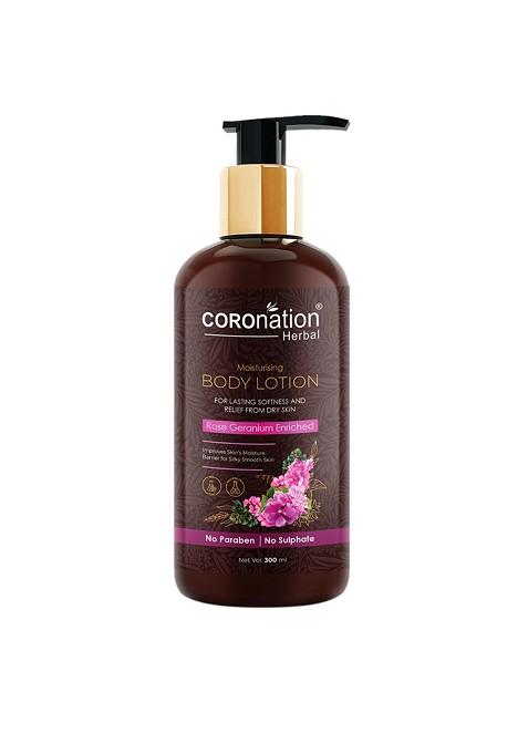 Coronation Herbal Rose Geranium Enriched Moisturising Body Lotion 300 Ml